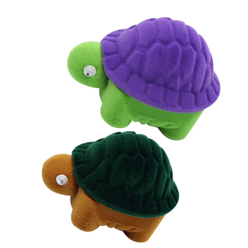 

2Pcs Cartoon Ring Box Portable Storage Box Fashion Jewelry Organizer Durable and Graceful for Rings Small Jewelries