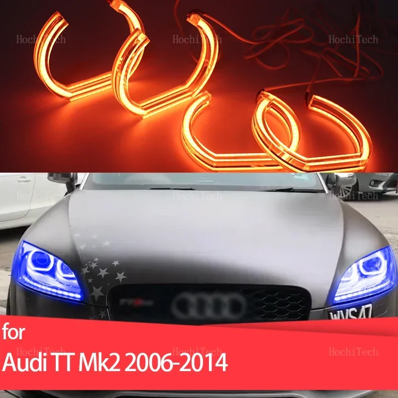 Light Rings Led Angel Eyes Car Headlight Accessories Daytime Running Lights Car Light for AUDI TT Mk2 2006-2014