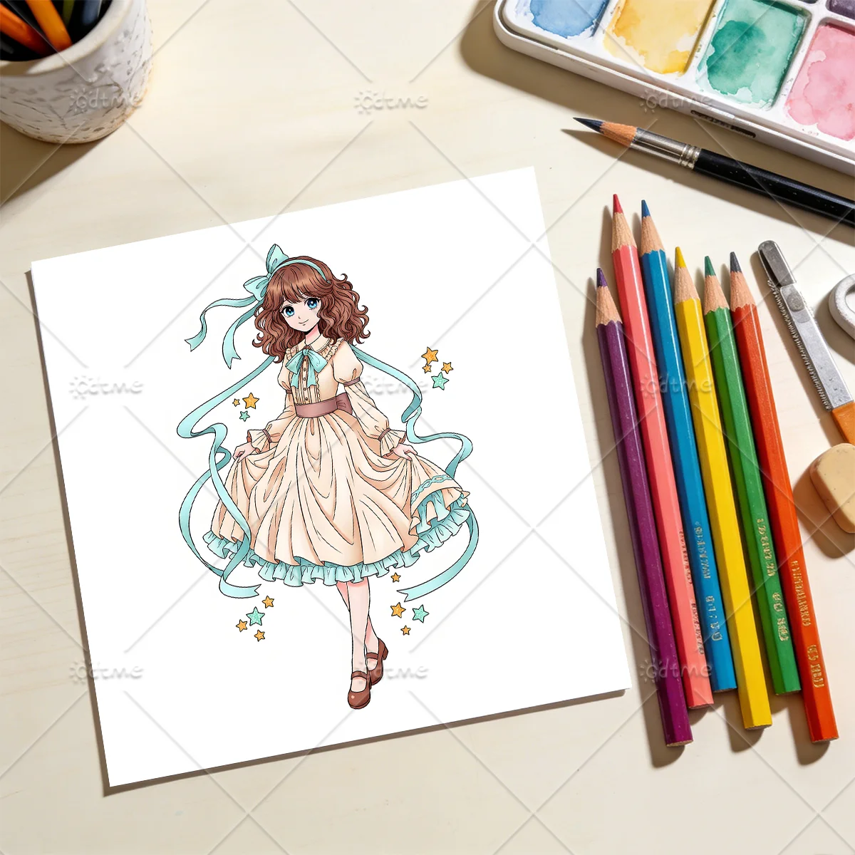 Anti-Angst Anime-Malbuch für Erwachsene Stressabbau DIY Mal- und Zeichenkunst-Aktivitätsbuch Perfektes Geschenk zur Entspannung – Detail 9