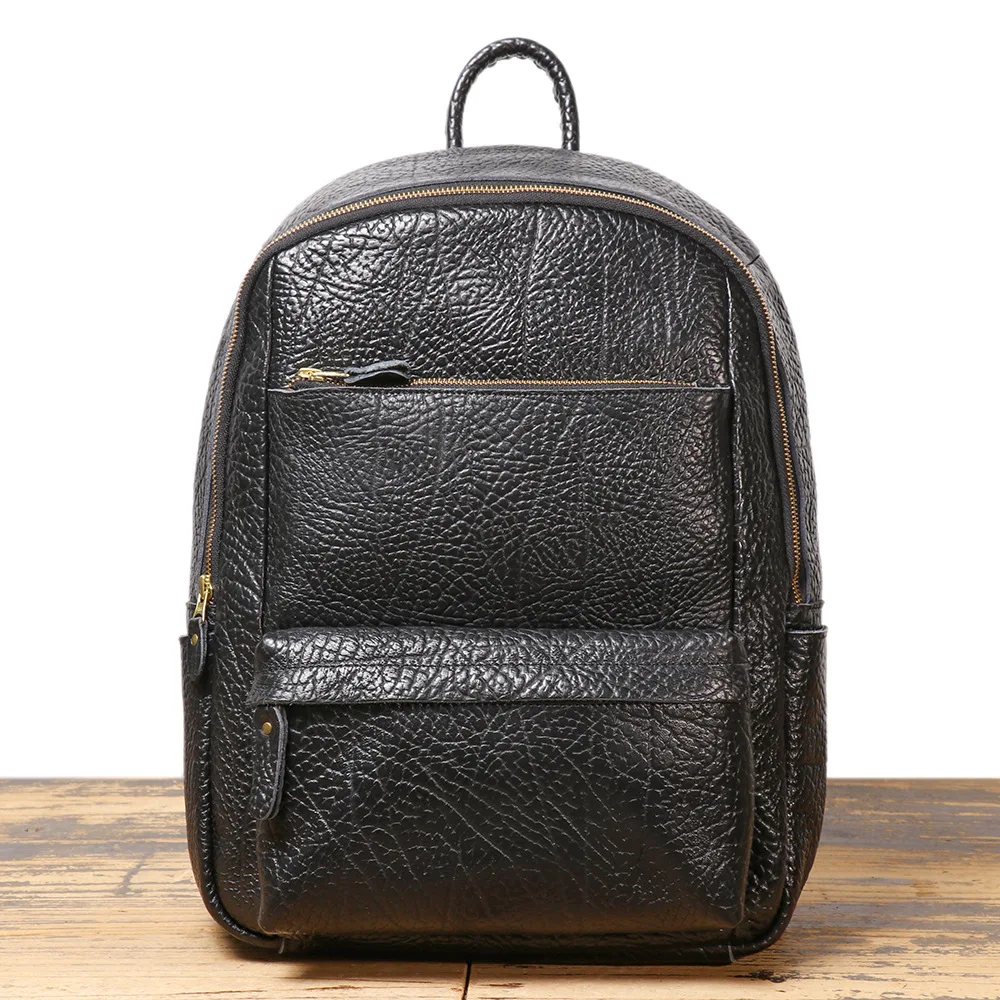 

Genuine Leather Men's Travel Backpack, Spacious Laptop Bag