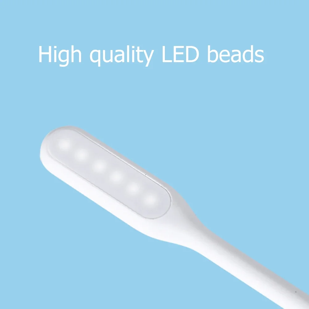 USB LED Light Book Light Flexible Portable Night Light Gooseneck USB Lamp Compatible for Power Bank Laptop Notebook