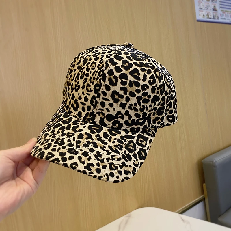 Hat Women British Retro Leopard Print Fashion Cap Korean Version of The Trend All Casual Visor Cap Baseball Caps Spring Autumn