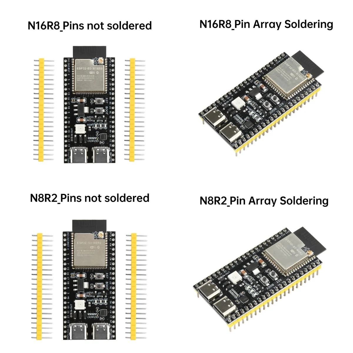 ESP32-S3 Wifi Bluetooth Development Board Dual Type-C CORE Board Onboard Esp32-S3 N16R8 N8R2 Module With Antenna Base and Case