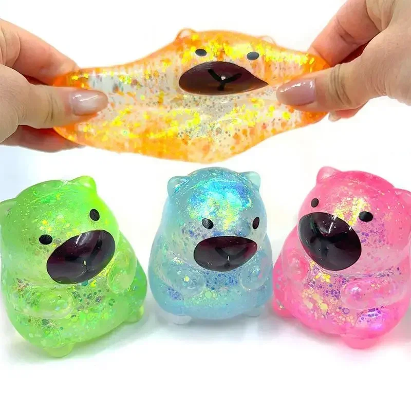 Capybara-Malzbonbon-Squishy-Spielzeug, Stressabbau-Spielzeug mit langsamem Rückprall, Mochi-Fidget-Spielzeug, ideales Geschenk für alle Altersgruppen, lustiges Geschenk