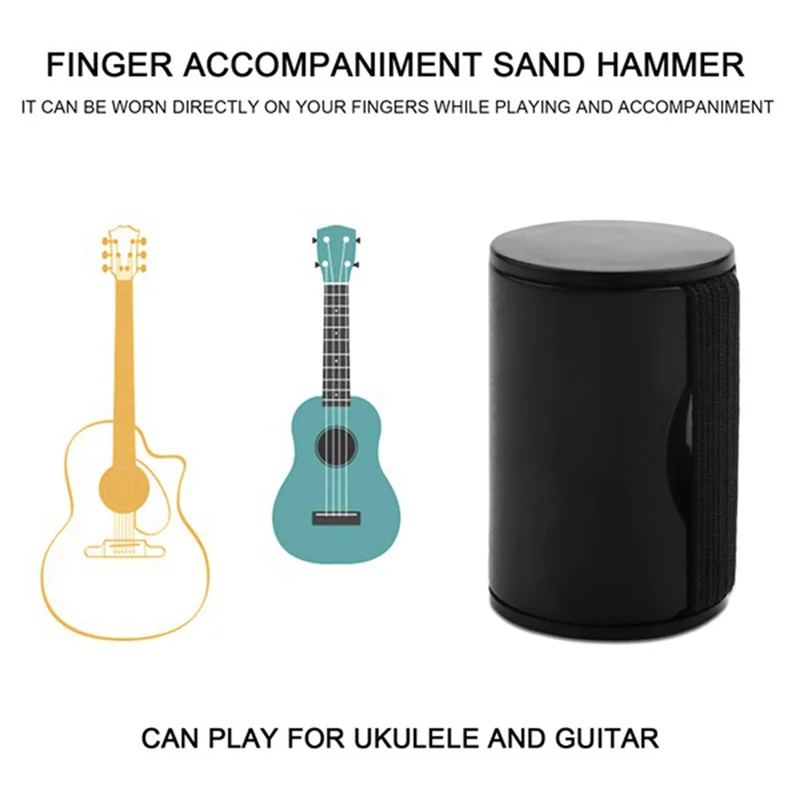 4 Stuks Ritme Shaker Vinger Zand Shakers Instrumenten Spelen Begeleiding voor Gitaar Ukelele Mandoline Banjo