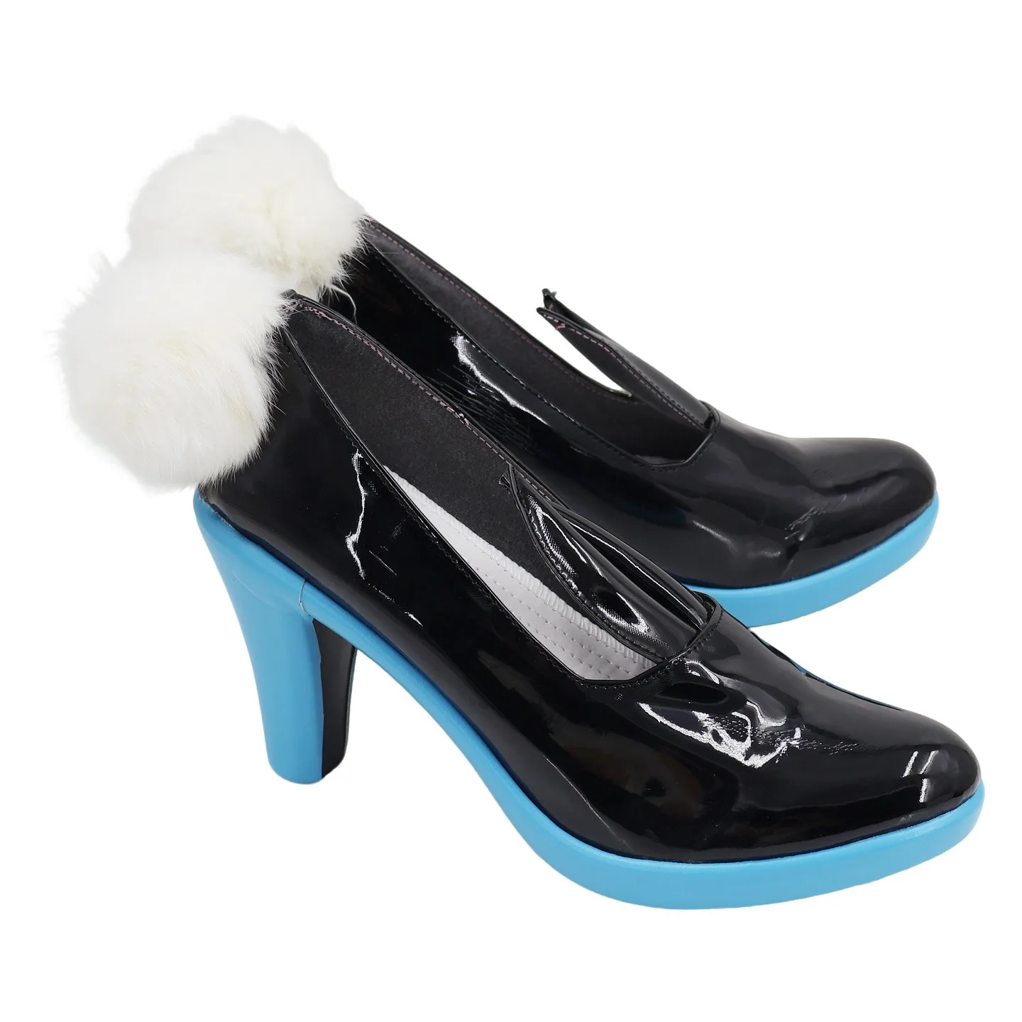 Scarpe cosplay coniglietta Tacchi alti in PU per Mikuu Accessori per oggetti di scena cosplay Stivali da festa di carnevale di Halloween realizzati su misura