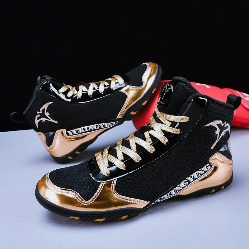 2026 New Trend Men Wrestling Sneakers Comfortable Gym Training Shoe Big Size 46 Fighting Shoes Man Mid-Top Boxing Sport Shoe Men