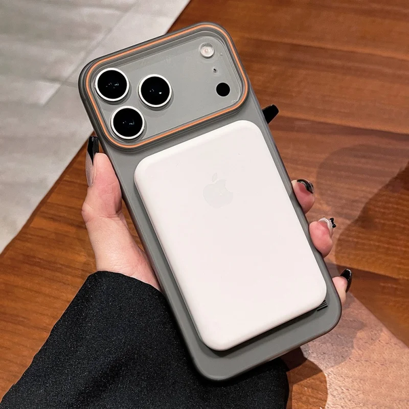 حافظة هاتف شفافة مغناطيسية غير لامعة لهاتف آيفون 12 13 14 15 Plus 16 17 Pro Max Air رفيعة للغاية مقاومة للصدمات غطاء كمبيوتر صلب