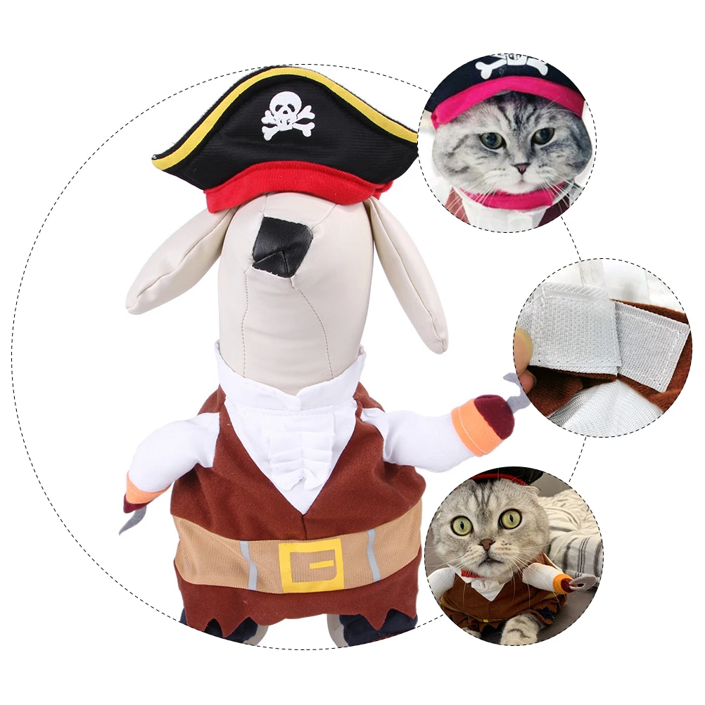 

Dog Pirate Clothes Lightweight Wearable Colorful Pet Costume Halloween Dog Clothing Reusable Puppy Coat Cute Pet for Dogs