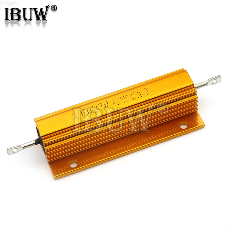 100W 0.01 ~ 100K Aluminum Power Metal Shell Case Wirewound Resistor 0.1 0.5 1 1.5 2 6 8 10 20 100 150 200 300 1K 10K ohm RX24