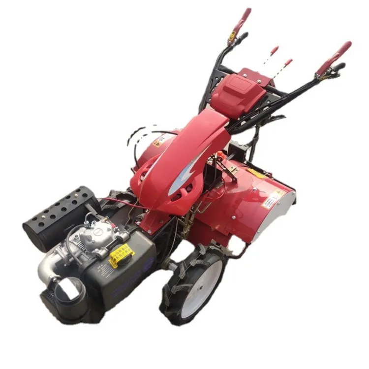 

Four-drive Micro-cultivator Small Rotary Cultivator in Mountainous and Hilly Areas Hand Plow Multifunctional diesel Cultivator