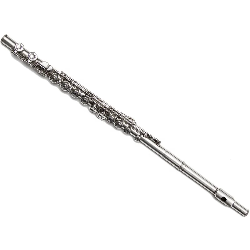 Accept OEM Silver‑Plated Flute Woodwind Musical Instrument for Student Home Practice Band Rehearsal Performance