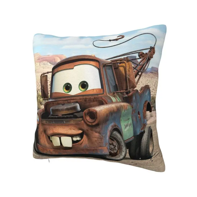 Cartoon Pixar Cars Throw Pillow Case 45*45cm Sofa Cushion Cover Square Polyester Pillowcase Double-sided Printing