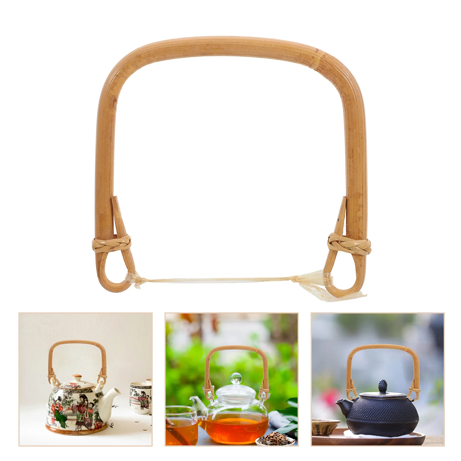 

Replaceable Teapot Handle Brown Pattern Heat Resistant Universal Fit Pot Handles Replacement Tea Kettle Handle Cooking Pots