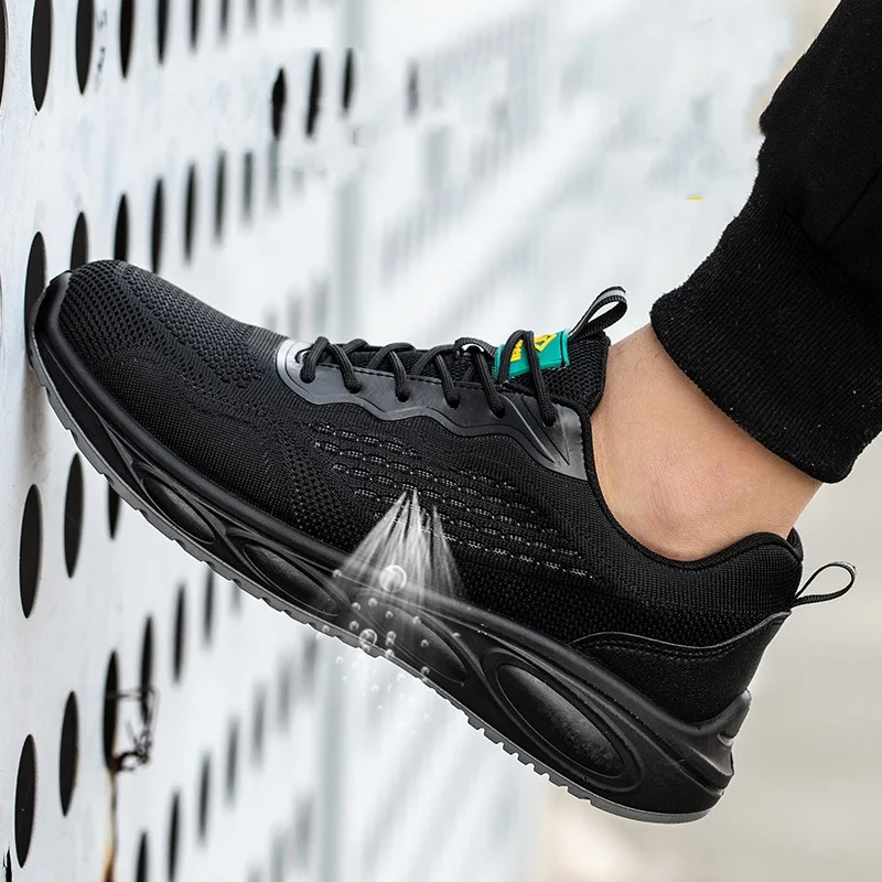 

Мужская повседневная дышащая стальная носка в корейском стиле, рабочая защитная обувь, летние защитные ботинки, безопасная обувь с воздушной сеткой, защита