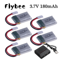 Original 3.7V 180mAh Battery Charger Sets for H8mini JJRC H2 H8 H48 H8Mini RC Quadcopter Drone Part