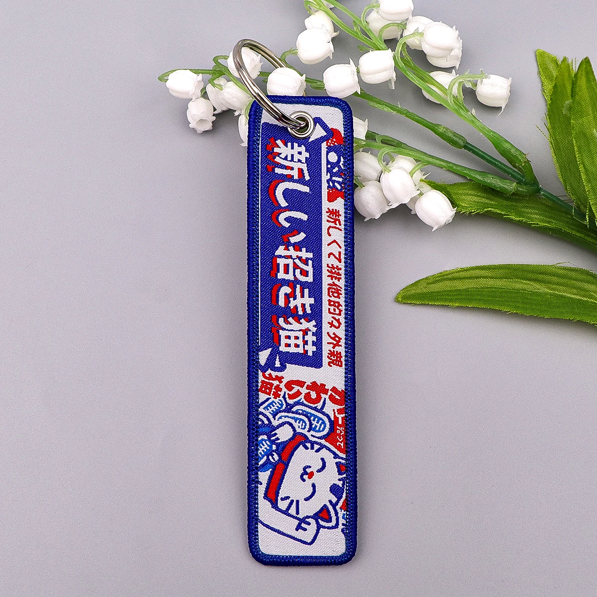 حسن الحظ التطريز مفتاح Fobs لطيف القط المفاتيح للدراجات النارية سيارات حلقة رئيسية مفتاح حامل العلامات الرئيسية تشافيرو مجوهرات هدية #4