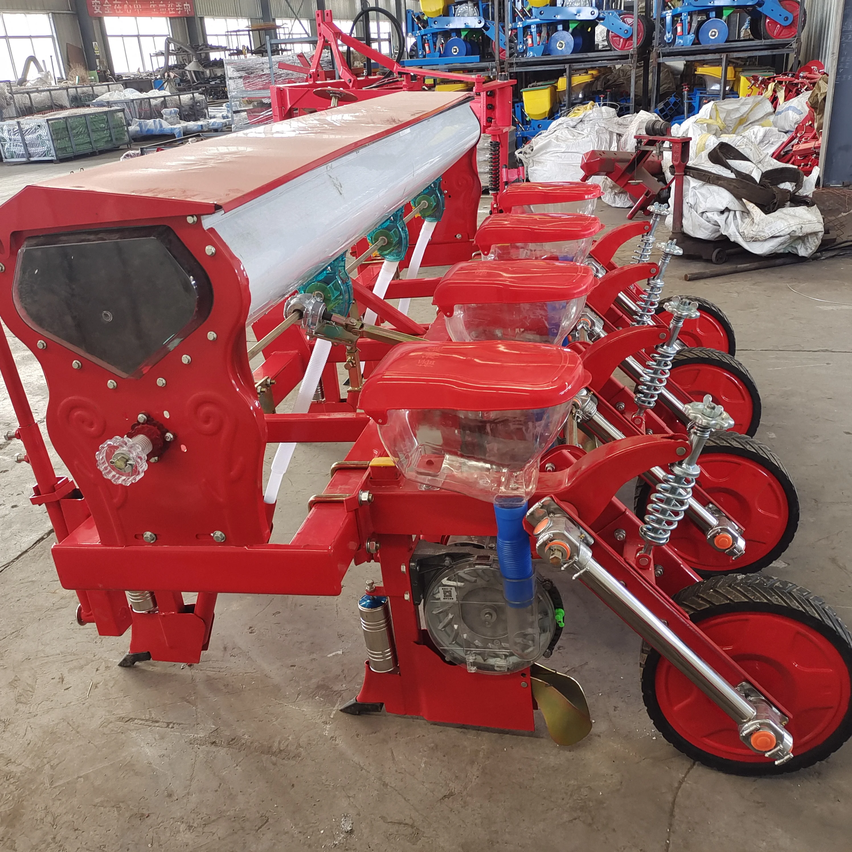 

【Hot】Agricultural Maize Seeder Drill 4 Rows Corn Seeder with