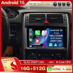 Android 16 For Mercedes Benz W169 W245 B200 W906 Sprinter W639 Vito stereo Car Radio Multimedia Video Player CarPlay Head Unit