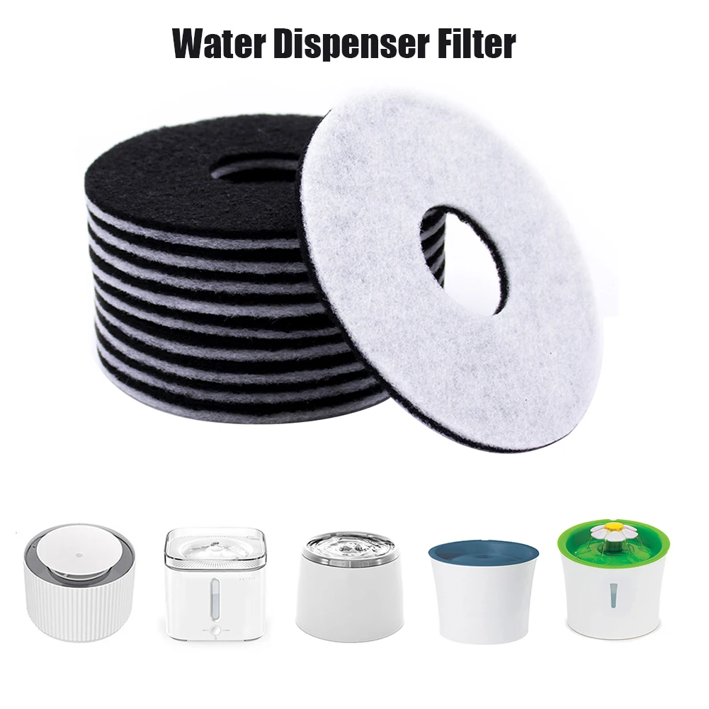 10pcs Activated Carbon Filter For Cat Dog Automatic Water Fountain Feeder Replacement Drinking Dispenser Filter Accessories