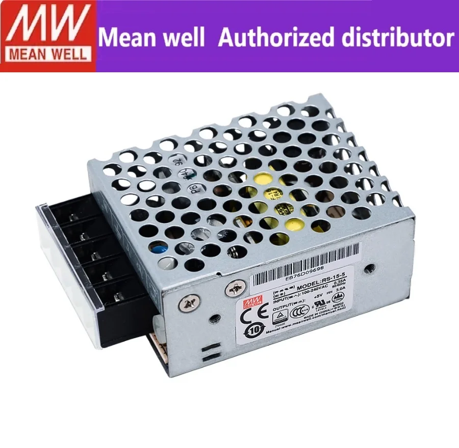 Original MEAN WELL 5V3A Switching power supply module 3.3/15/48V LED NES/S RS-15 RS-15-3.3 RS-15-5 RS-15-12  RS-15-24 RS-15-48