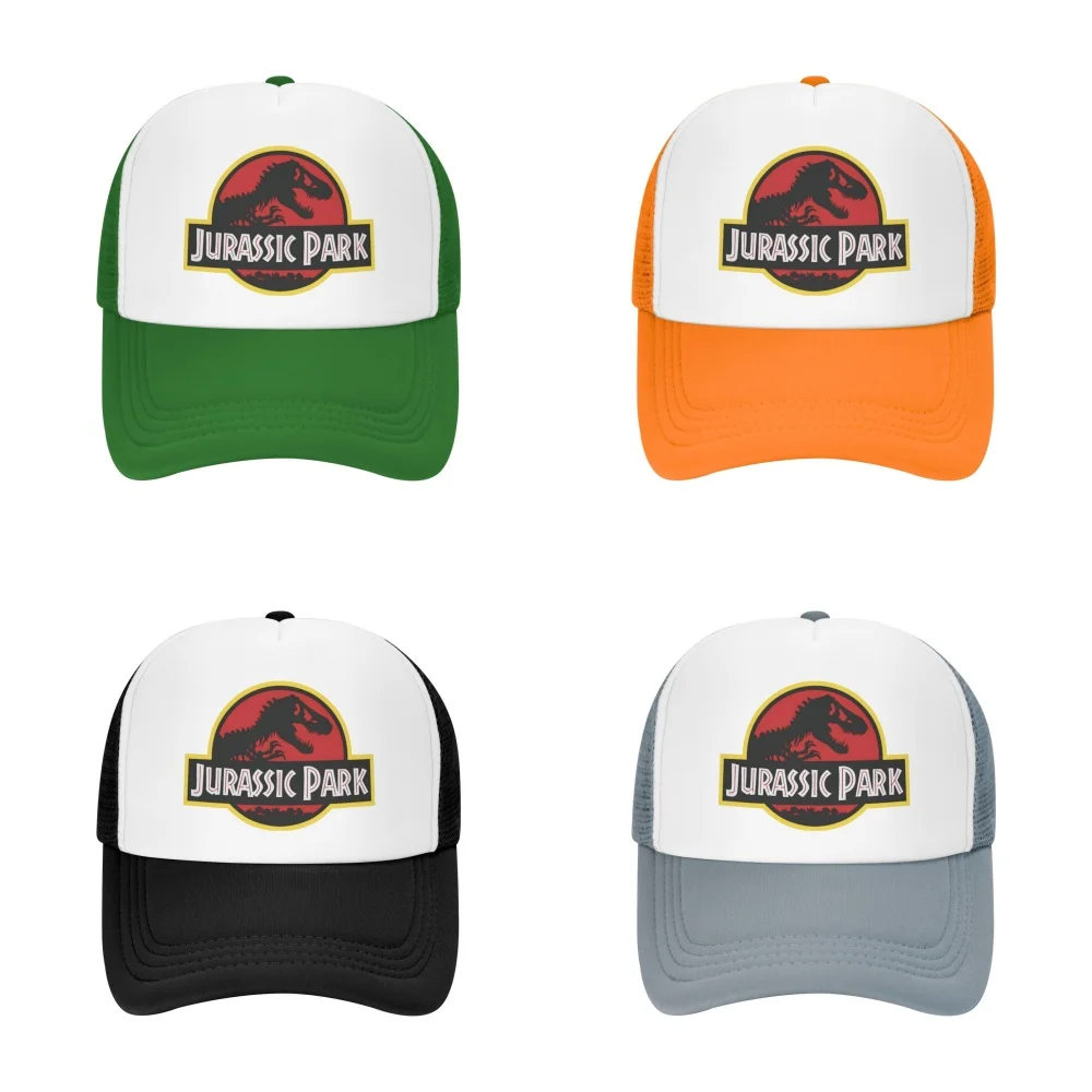 

J-Jurassic P-Park Mesh Hats Men Women Foam Trucker Hats Sports Team Baseball Caps Print Sun Hat Adult Gorros Caps