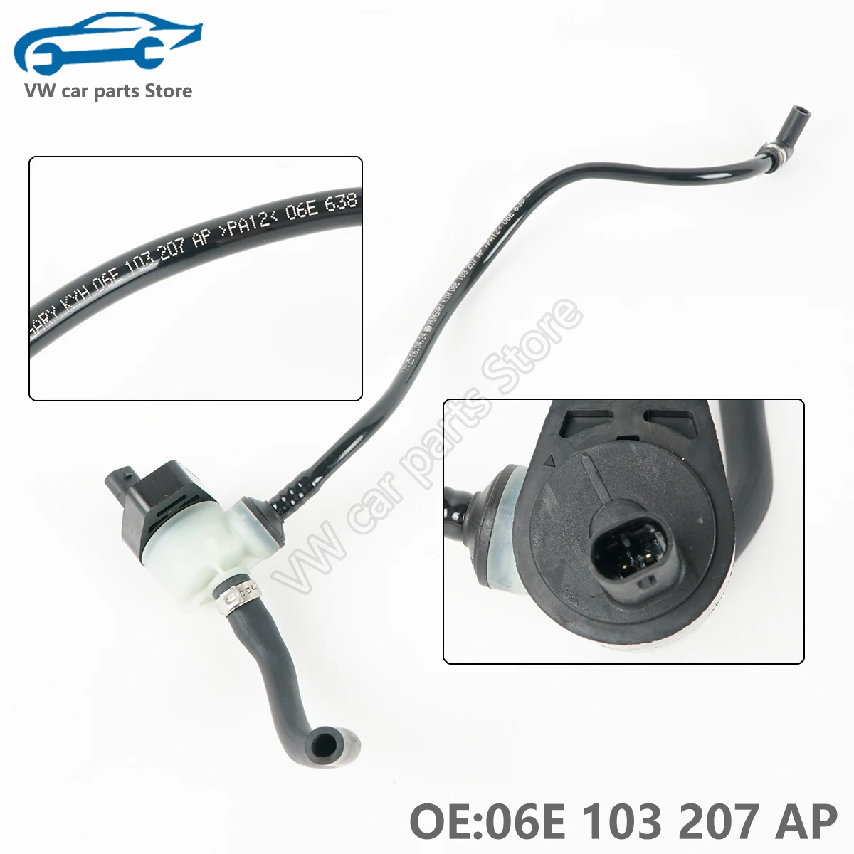 Cylinder Head Cover Crankcase Breather Hose 06E103207AP,06E103207AG,06E103207AR For AUDI A4,A5,A6,A7,A8,Q5,Q7,VW Phideon