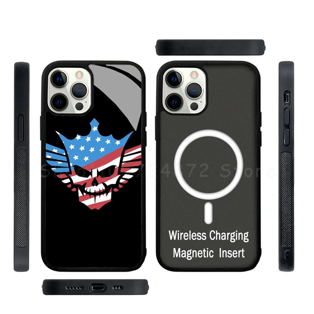 C-Cody Rhodes Wwe Phone Case Strong Magnetic For IPhone 15 14 13 Pro Max Alex Mirror For Magsafe Wireless Charging Cover