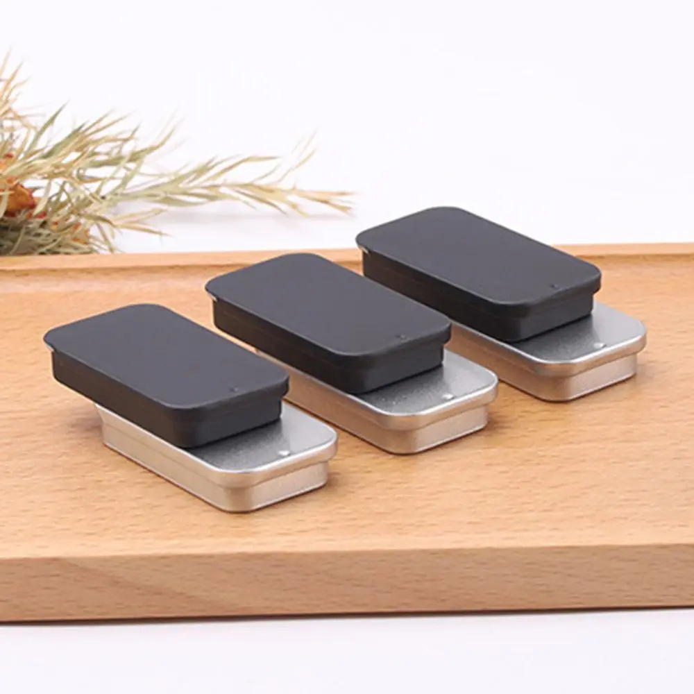 Size Storage Box Solid  Empty Tins Candy Case Mini Eyebrow Soap Box Mini Iron Box Tinplate Push Case Home Organizer