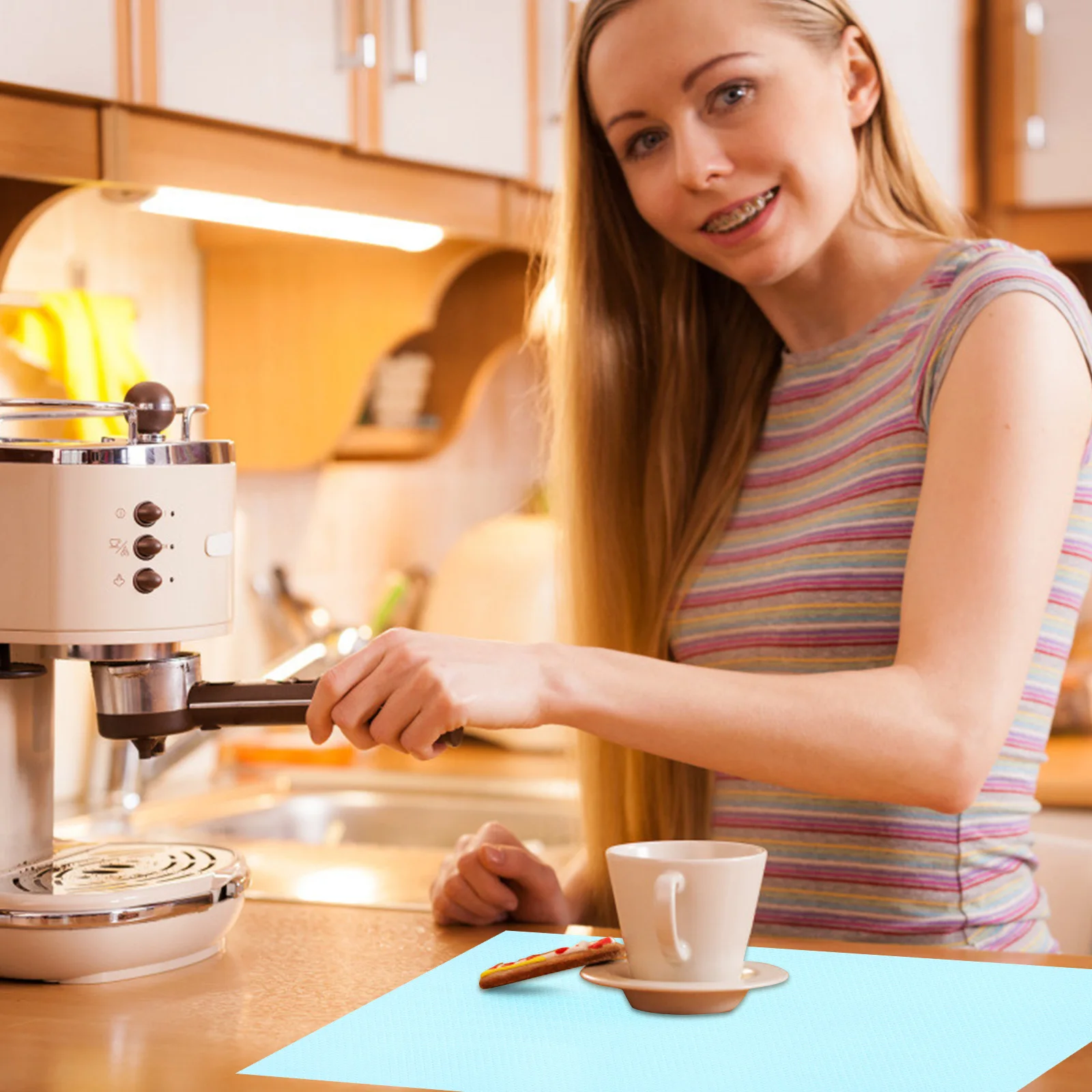 

8 Pcs Non-slip Mat Oil-proof Mats Drawer Liners Refrigerator Cabinet Shelf Fridge Anti-skid Stain Resistant Table Mini