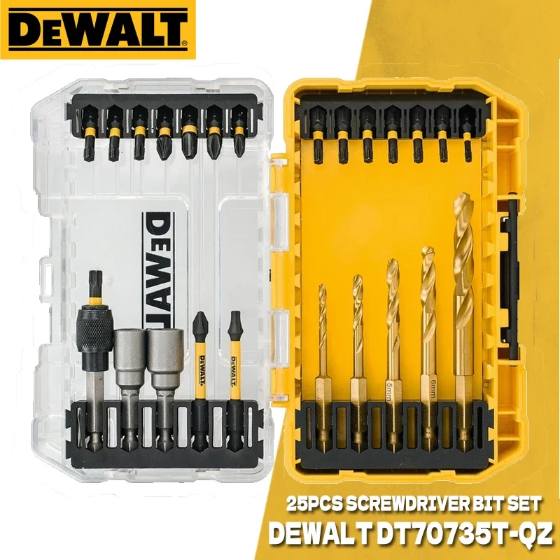 DEWALT DT70735T-QZ Set Shank Drivers Cordless Phillips Drill Bit Accessories Screwdriver FLEXTORQ 25pcs Bits