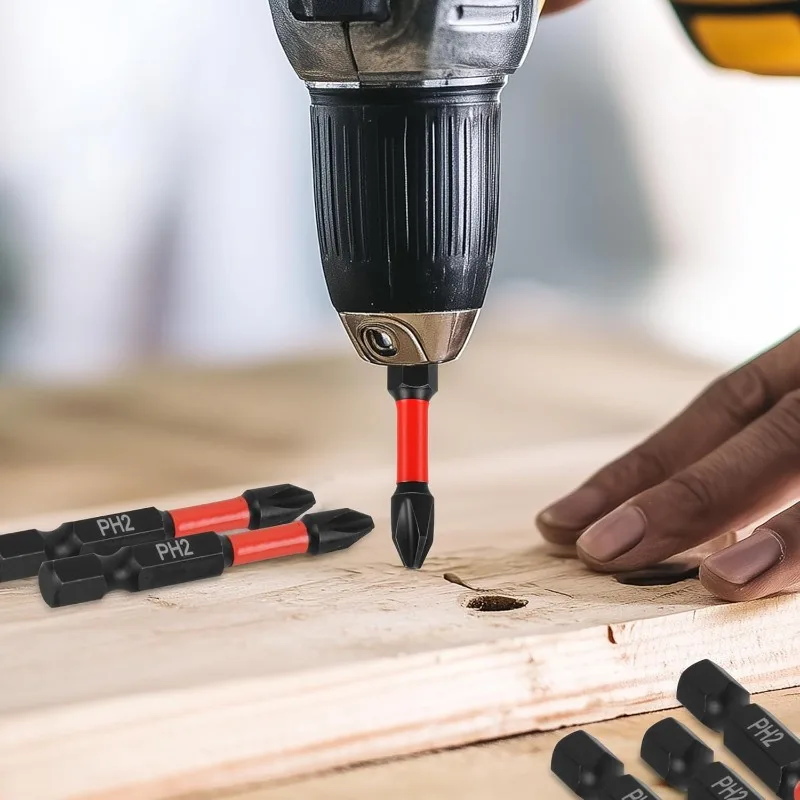 PZ1-PZ3 Magnetic Impact Screwdriver Drill Bit S2 Steel Hex Shank Screw Driver Bit Set Anti Slip Phillips Bit for Electric Tools view 6