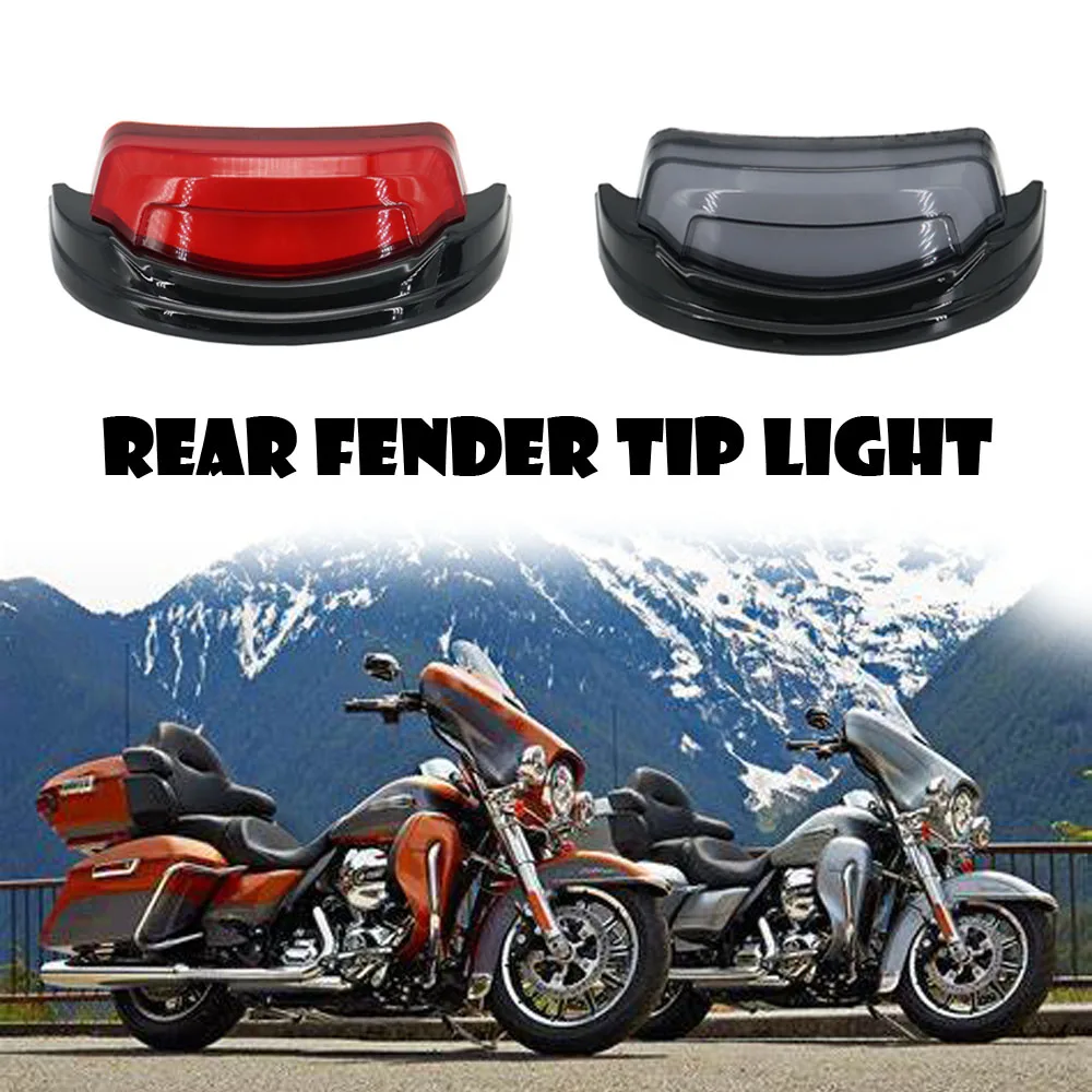 Motorcycle Rear Fender Tip Brake Taillight LED Light For Harley Touring Electra Glide Road King FLHTC FLHTCU FLHTK 2009-later