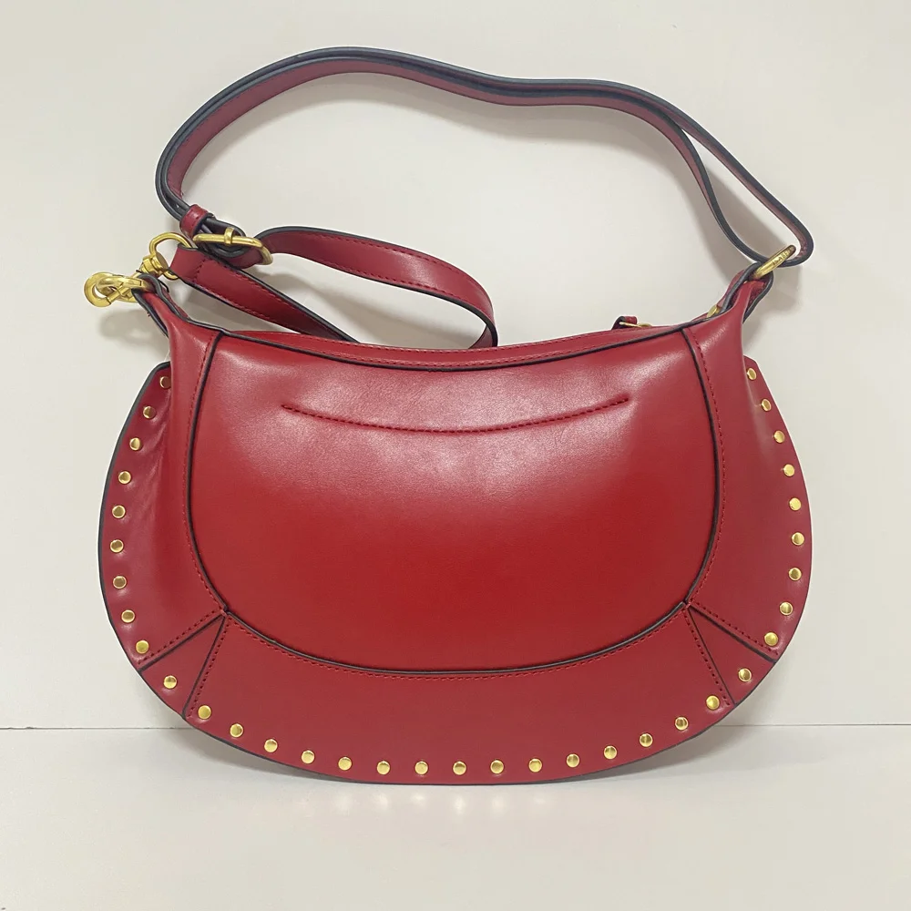 2025 신상 여성 싱글 숄더백 블랙 PU 레트로 크로스백 디자인 명품 캐주얼 여성 겨드랑이 가방