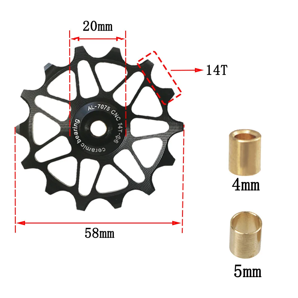 Road Bike Ceramic Pulley Rear Derailleur 12T 14T 16T Guide MTB Ceramic Bearing Jockey Wheel For Shimano Sram GX xx1 Bicycle Part