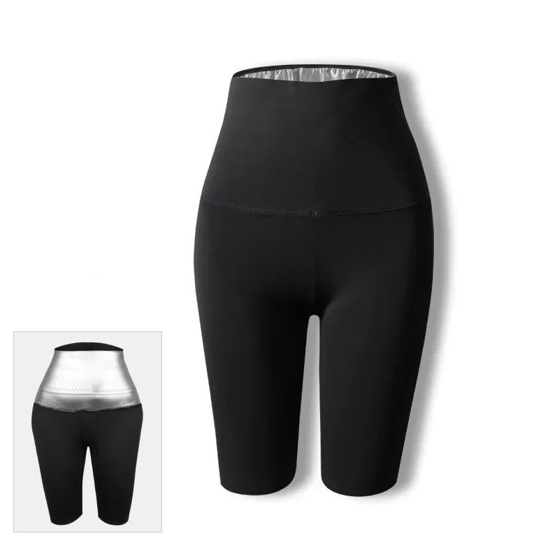 Women Sauna Sweat Pants Thermo Fat Control Legging Body Shapers Fitness Stretch Control Panties Waist Slim Shorts