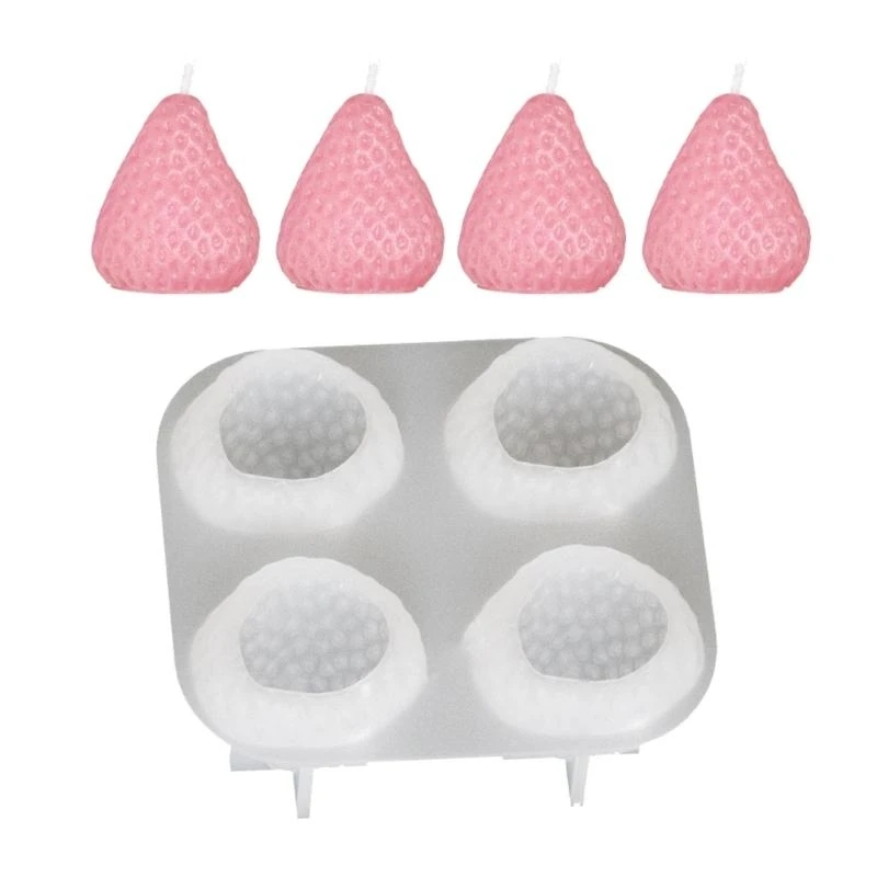 

F42F Flexible Silicone Strawberry Mold Suitable For Various Craft Projects