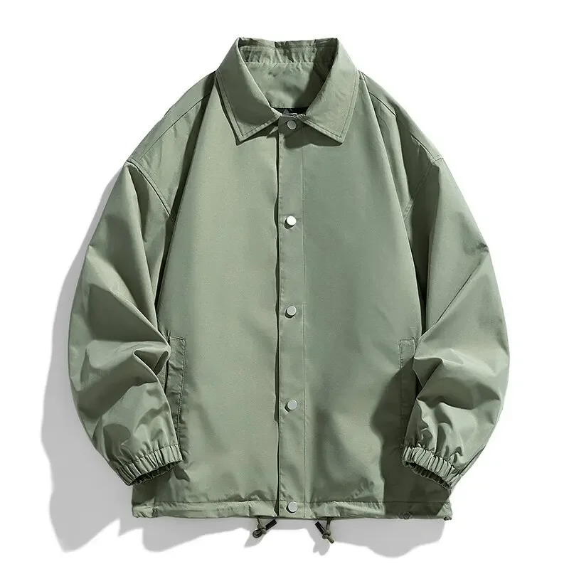 سترة عمال كاجوال للرجال على طراز الطيار وياقة قميص ومدرب أمريكي ملابس خارجية موضة الربيع للمراهقين والكبار #4