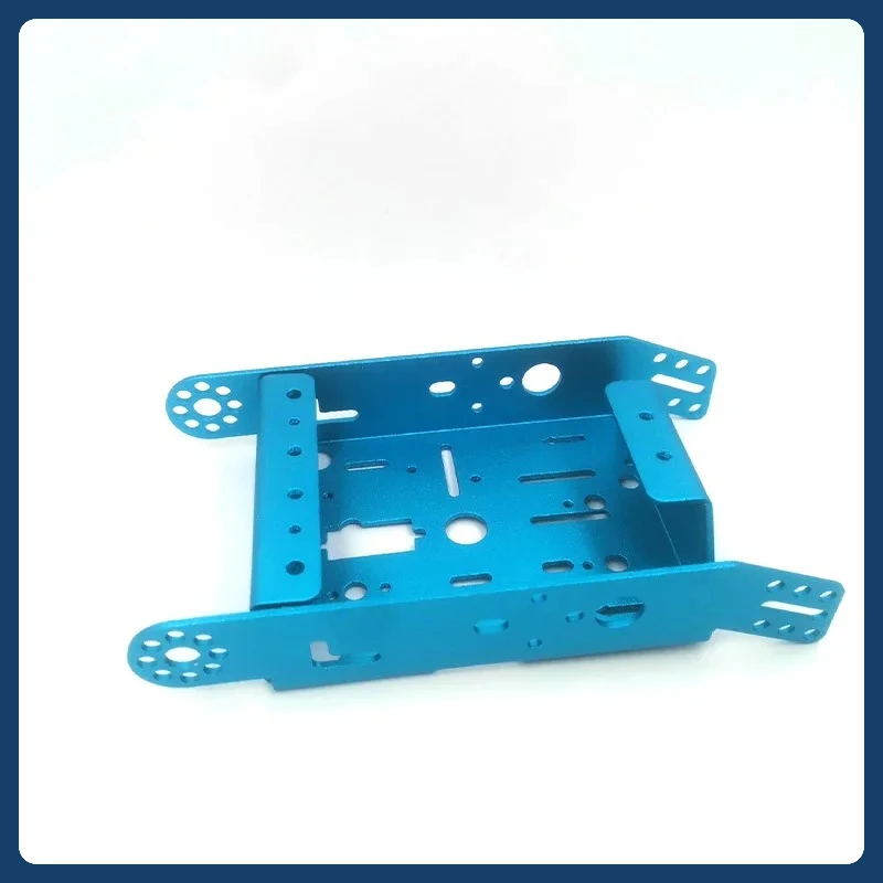 Smart Robot Car Chassis Blue Aluminum Frame Compatible with mBot