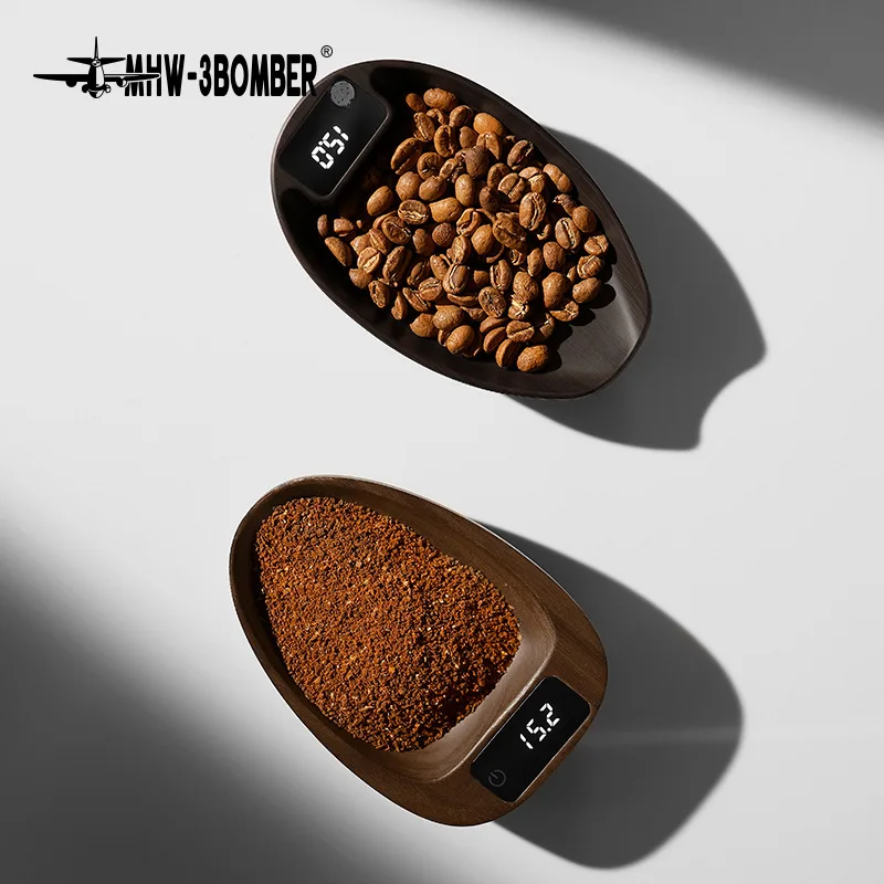 

MHW-3BOMBER Coffee Scale ABS Food Kitchen Scale 0.3g Precise Integrated Design with Timer for Espresso Pour Over Brewing