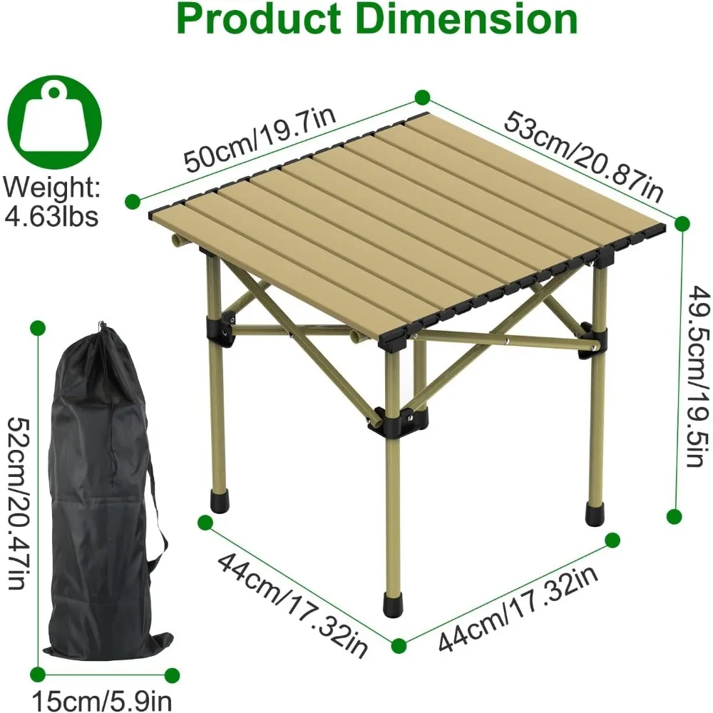 Camping Table Foldable Table, Portable Camp Table for Outdoor,Folding Camping Table with Carry Bag, Lightweight Upgraded Carbon