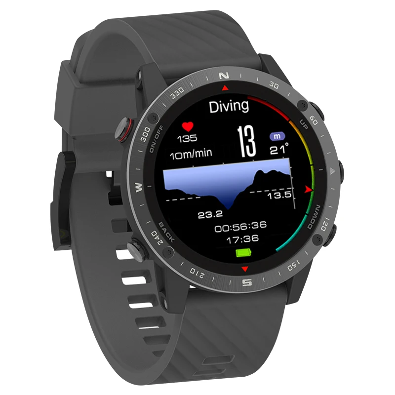 Sunroad GPS Sports Watch Digital Altimeter Compass Barometer Waterproof Cycling Running Swimming Heart Rate  Watches