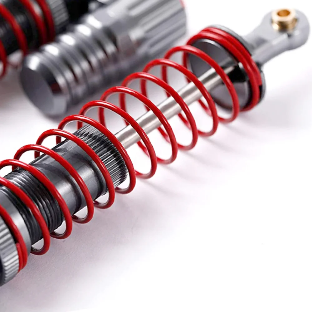 4Pcs 1:10 Aluminum Alloy Shock Absorbers Oil Adjustable for Axial SCX10 SCX10 II 1/10 RC Crawler Car Metal Upgrade Parts