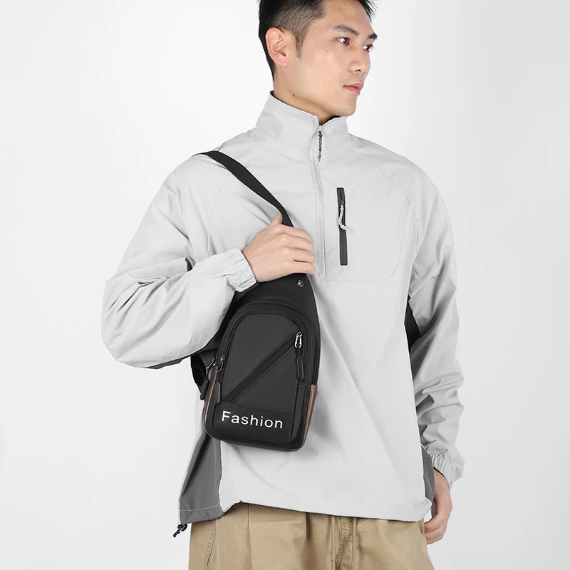 

2024, мужская легкая нагрудная сумка через плечо для мужчин, сумка через плечо с регулируемым ремешком, нейлоновая сумка через плечо, пеший туризм, велоспорт, бег, фитнес