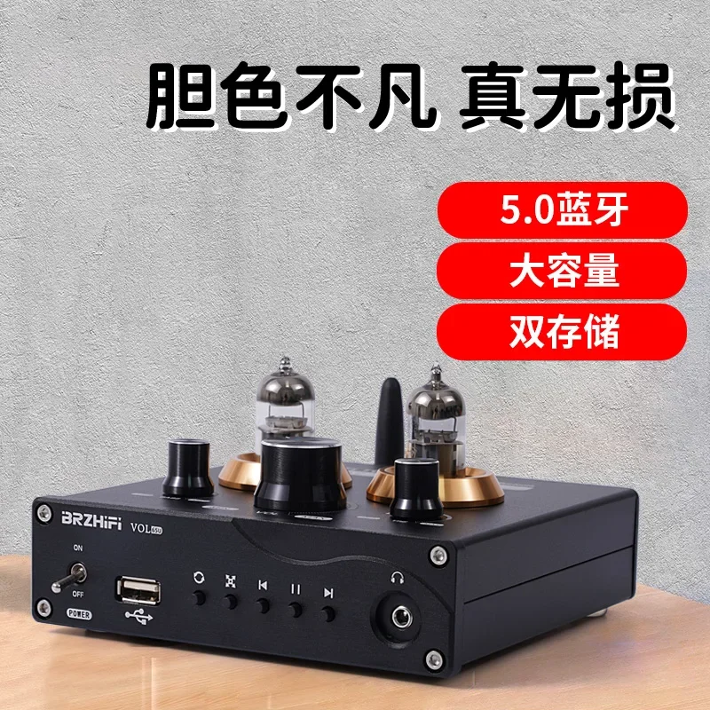 Audiophile grade Vacuum tube Pre-stage U disk TF card Lossless player Pre-audio amplifier Headset amplifier Bluetooth 5.0