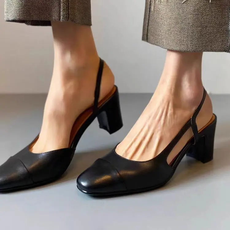 Удобная женская обувь, женские сандалии на высоком каблуке для девочек, бежевые низкие модные туфли на высоком каблуке из ткани, повседневные сандалии из искусственной кожи с ремешком на спине, резина