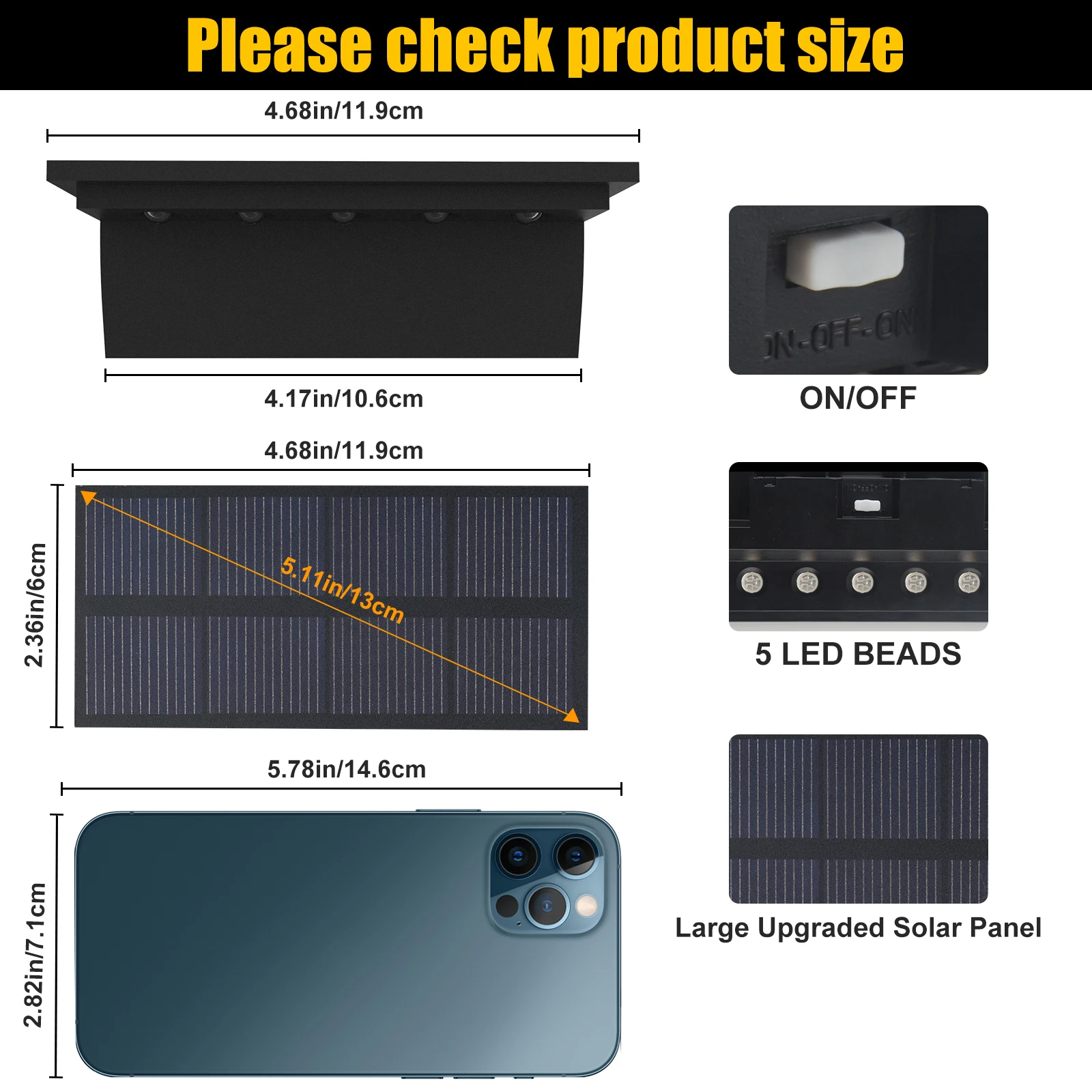 2/4 Packs RGB/3000K/6000K LED Outdoor Solar Light Step Lamp Lens Design Super Bright IP65 Anti-theft Stair Light Decor Lighting