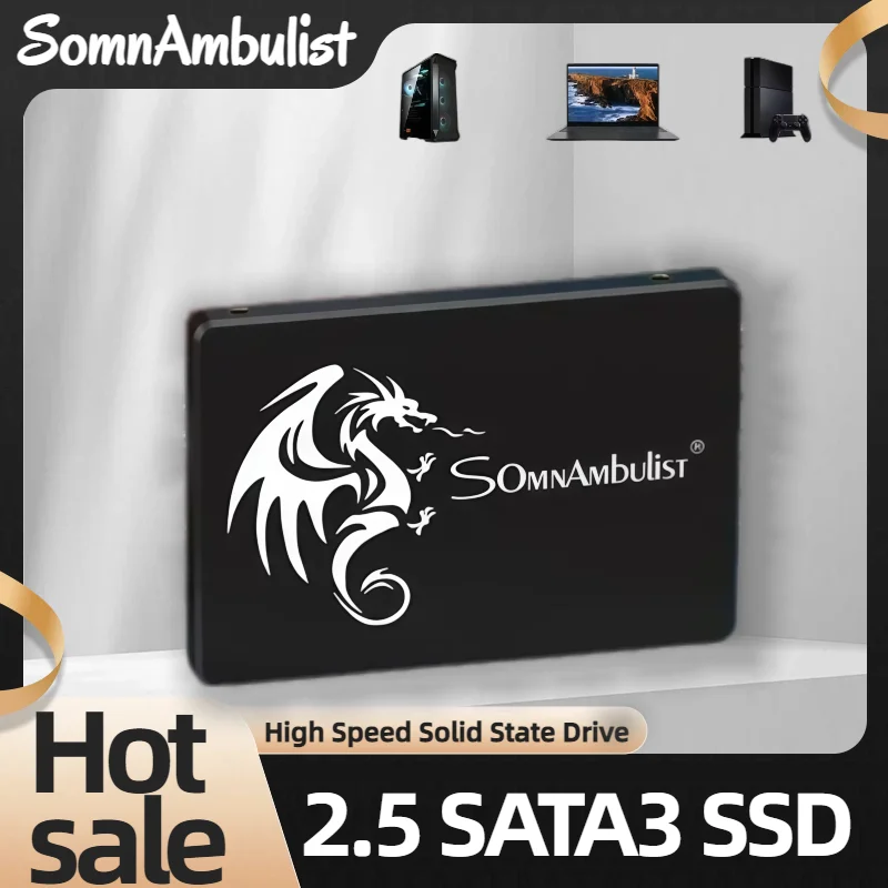 SomnAmbulist SSD 120GB 240GB 480GB 960GB Internal Sata3 Solid State Drive 2.5 128GB 256GB 512GB 1TB 2TB SSD for PC Laptop