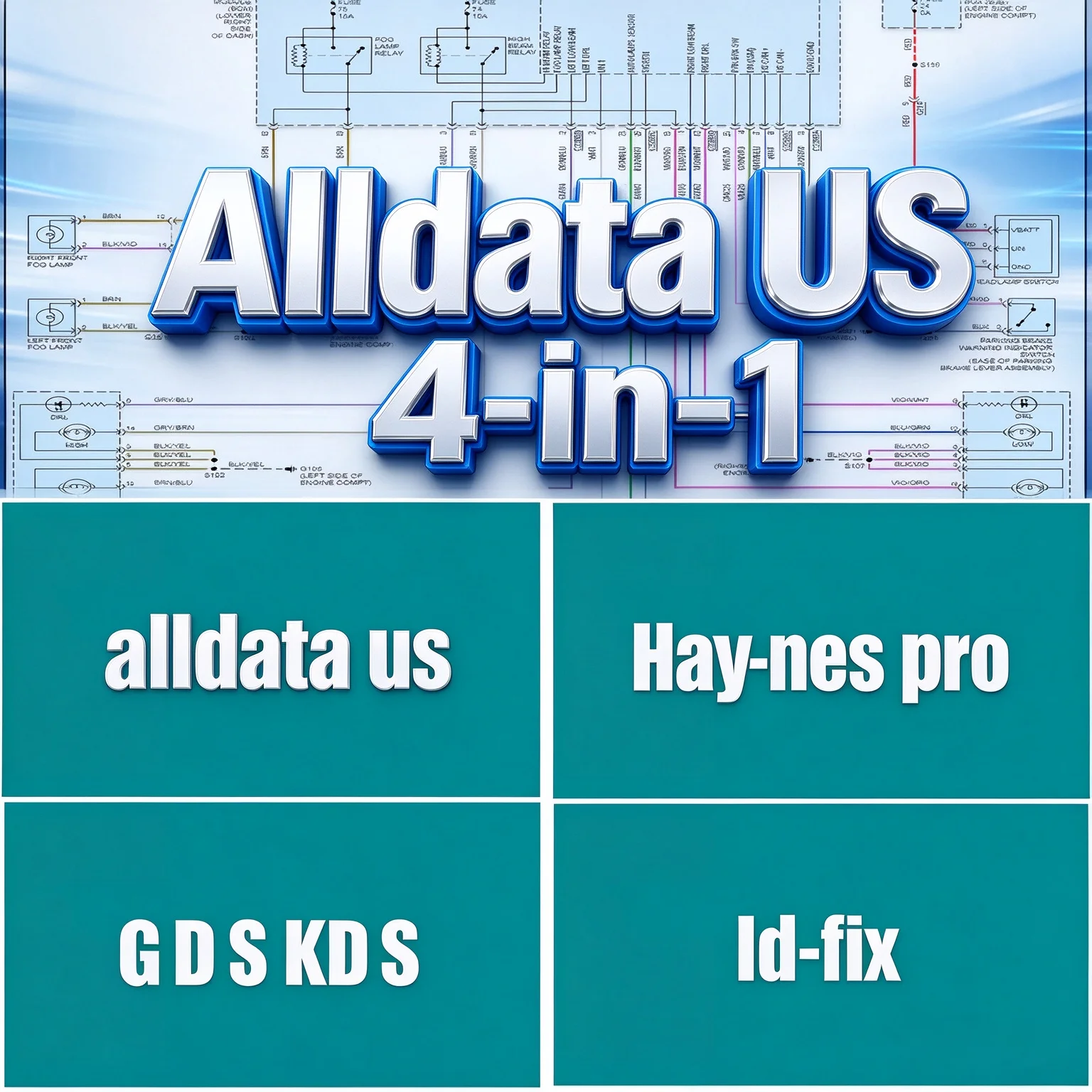 ALLDATA US 4in1 Online Account for Alldata US Haynes-pro GDS ID-fix Car Repair Manual Wiring Diagram Software Support Mobile/PC
