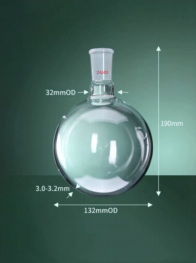 

Одна шея, 1000 мл, 24/40, Стеклянная колба с круглым дном, 1 л, 1 горловина, Лабораторная бутылка, Тяжелая стенка